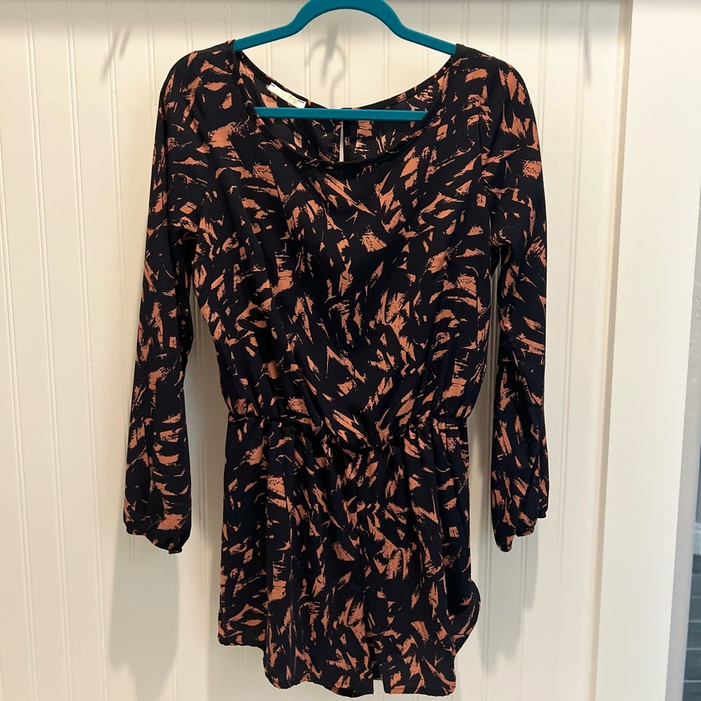 Black And Copper Design Romper Junior Size L
